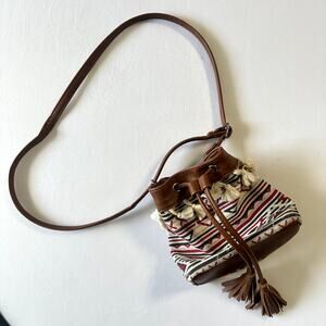 Art Class Boho Crossbody Bucket Bag Aztec Print Satchel